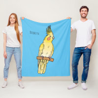 Cockatiel bird cartoon illustration