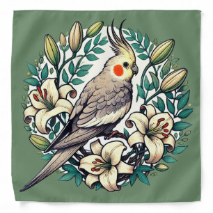 Cockatiel Bird Illustration                        Bandana