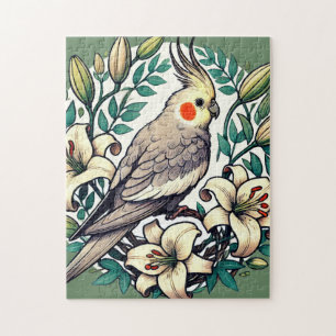 Cockatiel Bird Illustration Jigsaw Puzzle