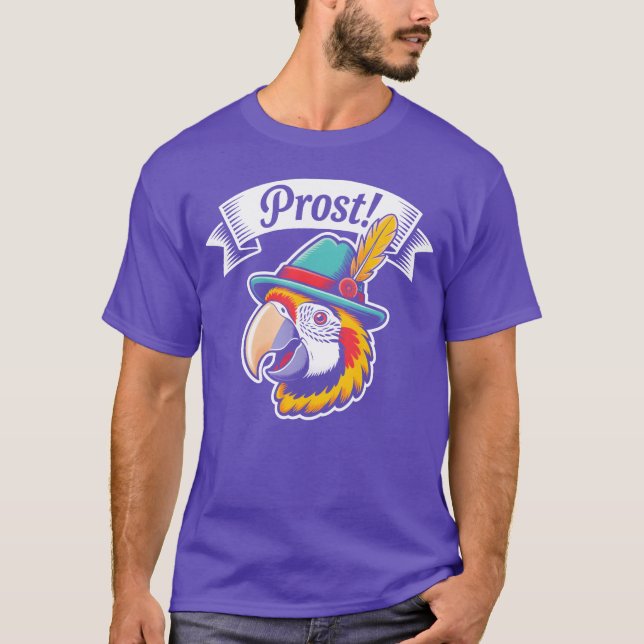 Cockatiel Bird Oktoberfest German Bavarian Alpine  T-Shirt (Front)
