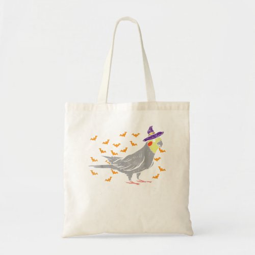 Cockatiel Bird Witch Hat Halloween Animal Lover Gi Tote Bag