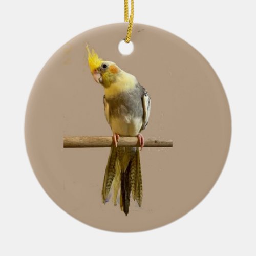 Cockatiel Ceramic Ornament