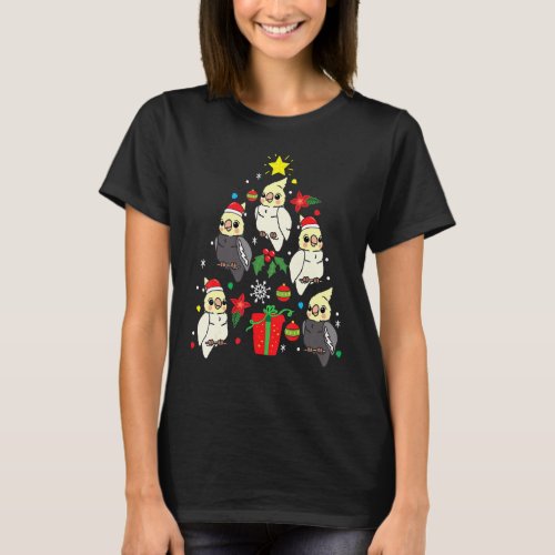 Cockatiel Christmas Ornament Tree Christmas Lights T_Shirt