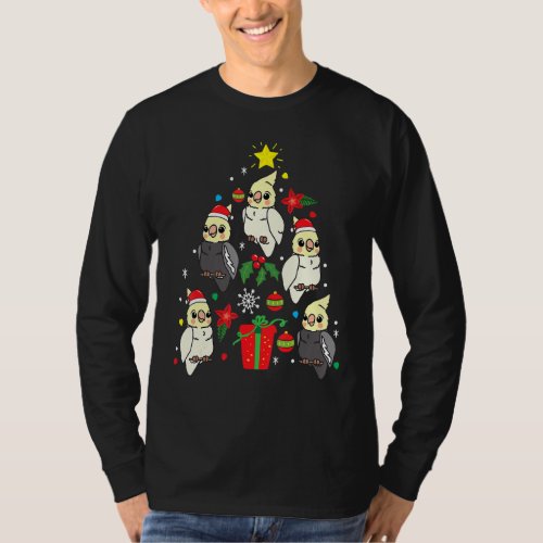 Cockatiel Christmas Ornament Tree Christmas Lights T_Shirt