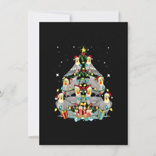 Cockatiel Christmas Tree Xmas Mom Dad Bird Invitation