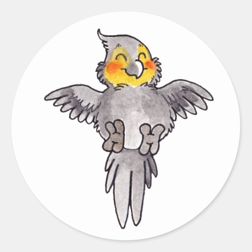 Cockatiel Classic Round Sticker