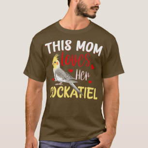 Cockatiel Cockatoo Lutino Parrot Quarrion Mothers  T-Shirt