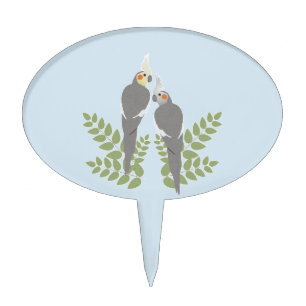 Cockatiel Couple Cake Topper