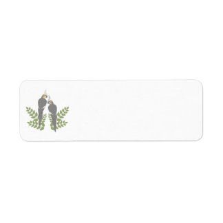 Cockatiel Couple Label
