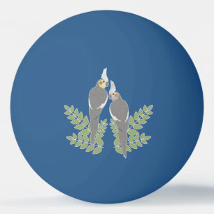 Cockatiel Couple Ping-Pong Ball