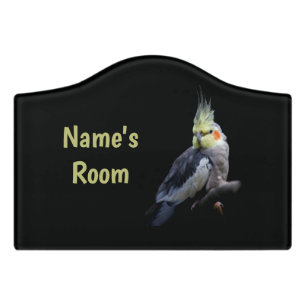 Cockatiel Door Name Plate Sign