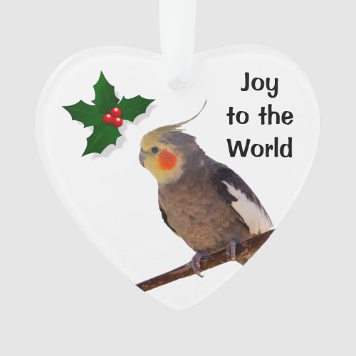 Cockatiel Family Parrot Holiday Ornament