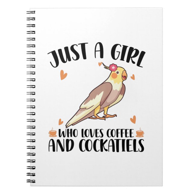 Cockatiel Gift Idea | Pet Bird Birds Cockatiels Notebook (Front)