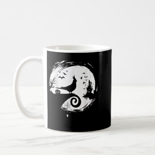 Cockatiel Halloween Costume Moon Silhouette Creepy Coffee Mug