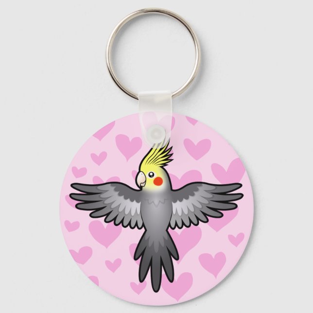 Cockatiel Love Keychain (Front)