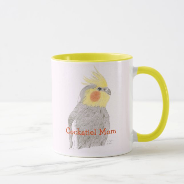 Cockatiel Mom Art Mug (Right)