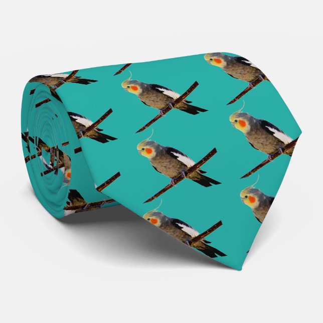 Cockatiel , Nymphicus hcus Neck Tie (Rolled)