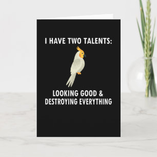 Cockatiel Owner Gifts Bird Cockatiel Parrot Lover Card