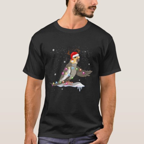 Cockatiel Parrot _ Bird Santa Hat Christmas Tree _ T_Shirt