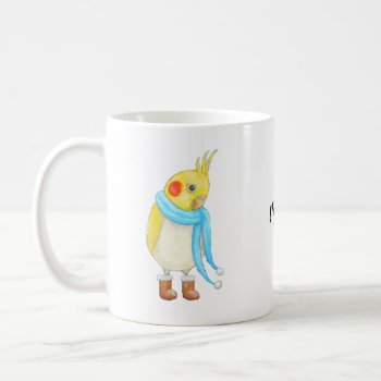 Cockatiel Parrot Budgie Pet Bird Lover Custom Gift Coffee Mug by MiKaArt at Zazzle