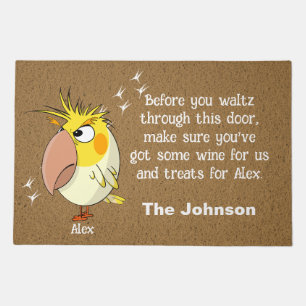 cockatiel Parrot Doormat