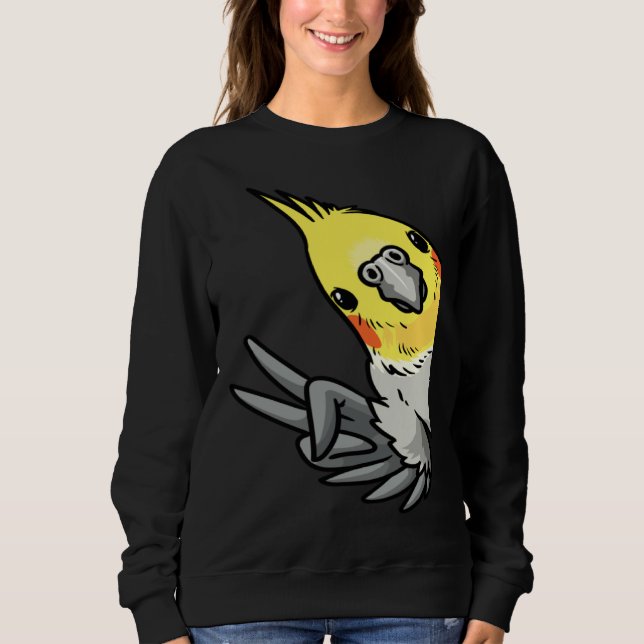 Cockatiel Parrot From Side Sweatshirt (Front)
