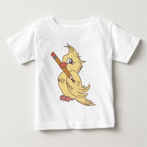 Cockatiel pencil design baby T_Shirt