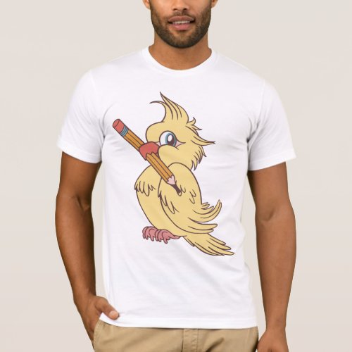 Cockatiel pencil design T_Shirt