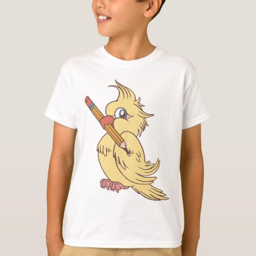 Cockatiel pencil design T_Shirt