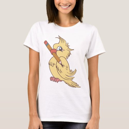 Cockatiel pencil design T_Shirt