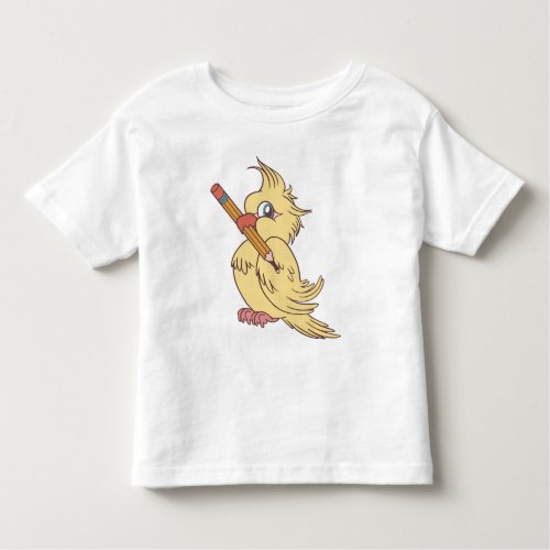 Cockatiel pencil design toddler t_shirt