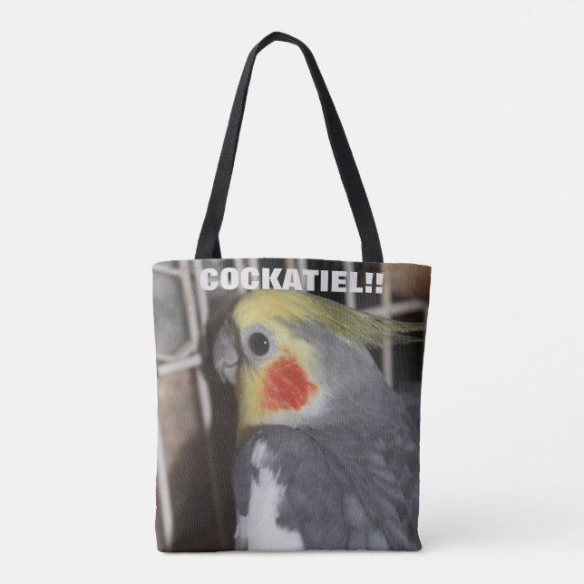 COCKATIEL PET BIRD TOTE BAG (Back)