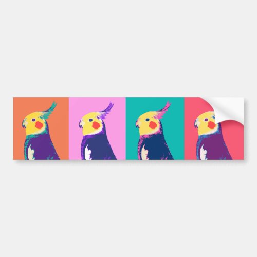 Cockatiel Pop Art Bumper Sticker