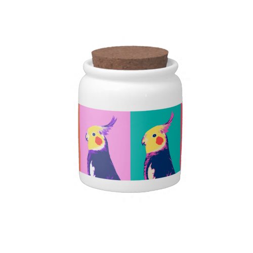 Cockatiel Pop Art Candy Jar