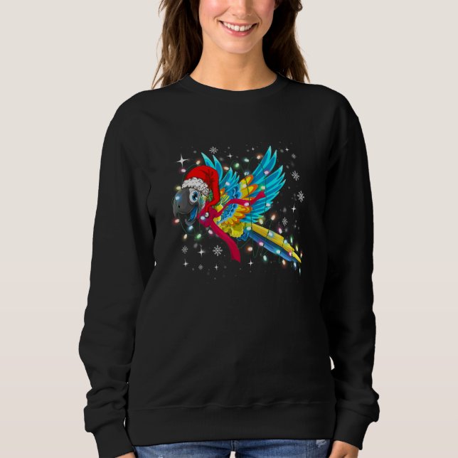 Cockatiel Santa Cockatoo Parrot Christmas Bird  2 Sweatshirt (Front)