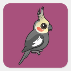 Customizable Cockatiel Square Sticker