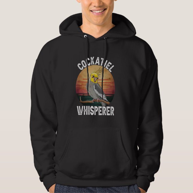 Cockatiel Whisperer Funny Cute Parrot Lover Men Wo Hoodie (Front)