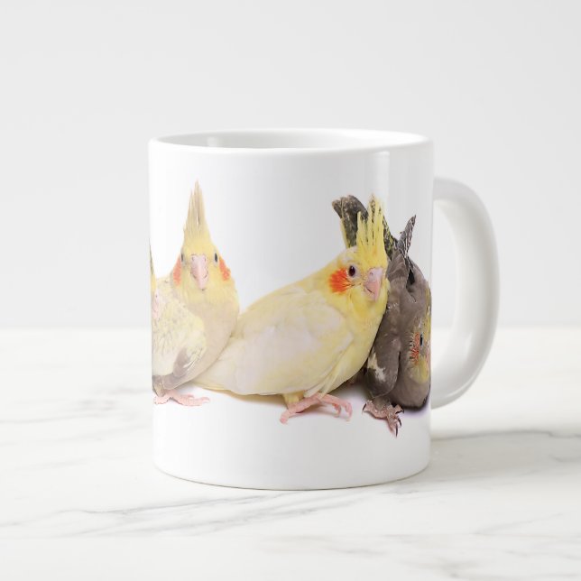 Cockatiels Giant Coffee Mug (Front Right)