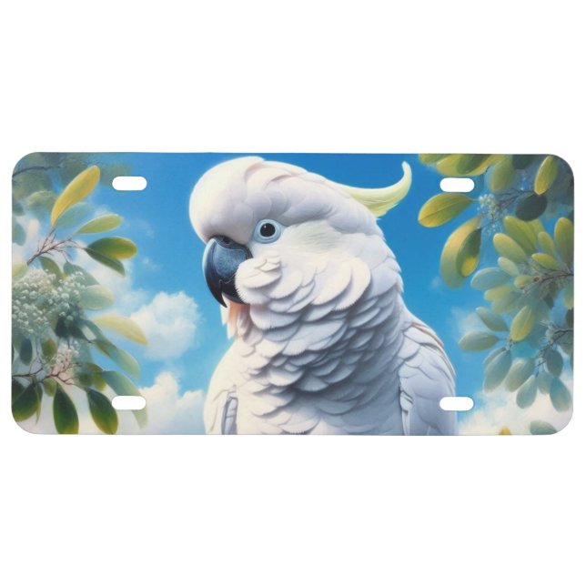 Cockatoo art  license plate (Front)