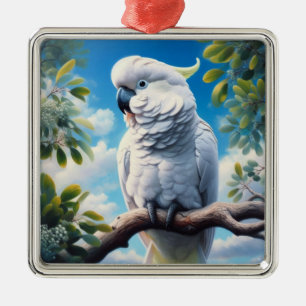 Cockatoo art metal ornament