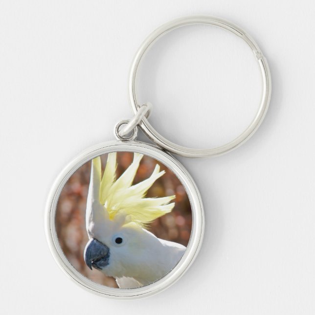 Cockatoo Bird Peace Love Destiny Gifts Keychain (Front)