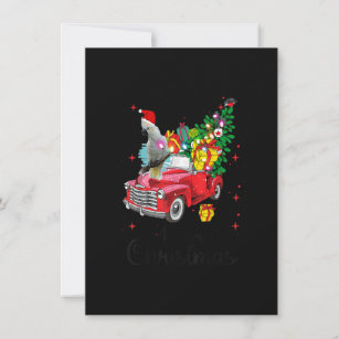 Cockatoo Bird Rides Red Truck Christmas Pajama Invitation