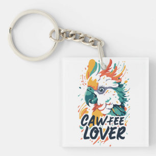 Cockatoo Coffee Lover Keychain