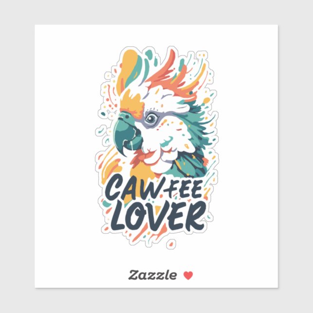 Cockatoo Coffee Lover Sticker (Sheet)