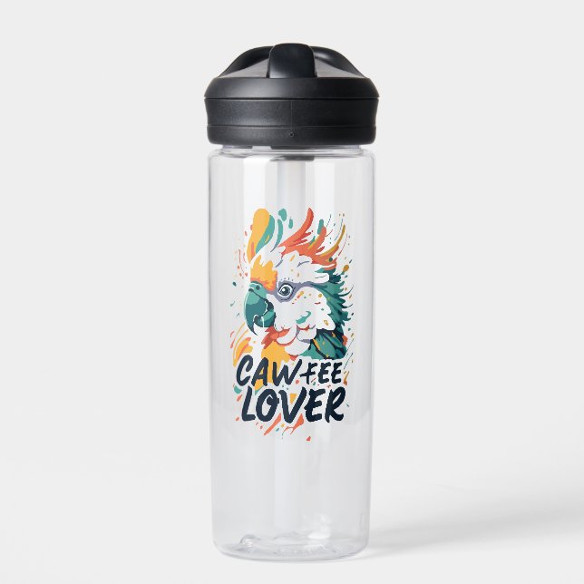 Cockatoo Coffee Lover Water Bottle (Front)