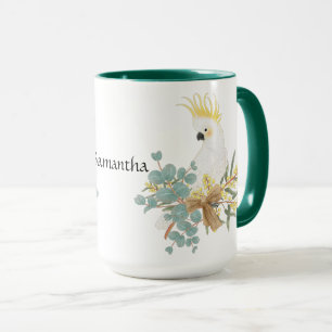 Cockatoo Flower Personalized Mug