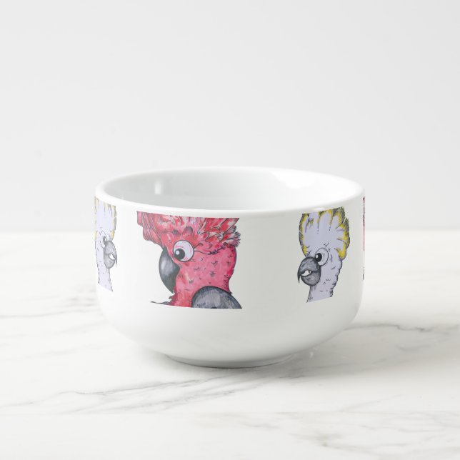 Cockatoo & Galah Soup Mug (Front)