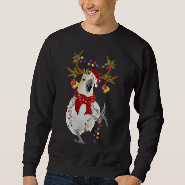 Cockatoo Gorgeous Reindeer Christmas Tree Light Xm Sweatshirt (Front)