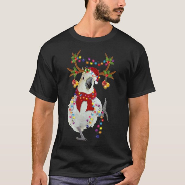 Cockatoo Gorgeous Reindeer Christmas Tree Light Xm T-Shirt (Front)