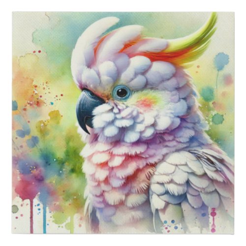 Cockatoo in Colorful Serenity 190624AREF108 _ Wate Faux Canvas Print